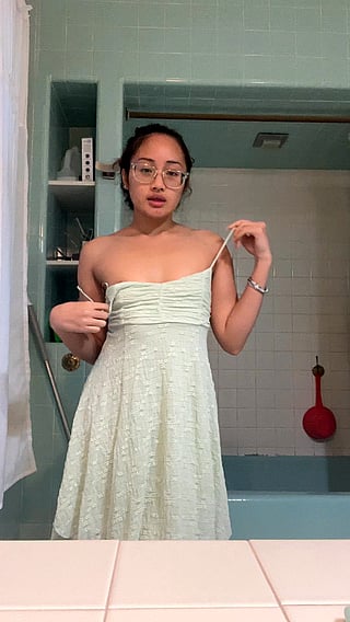 No Bra Required: Petite Teen Shows Off Her Bare Back'