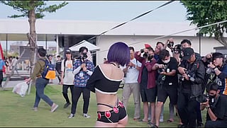 Raven's Rack: Asian Cosplay Model in Black Bikini'