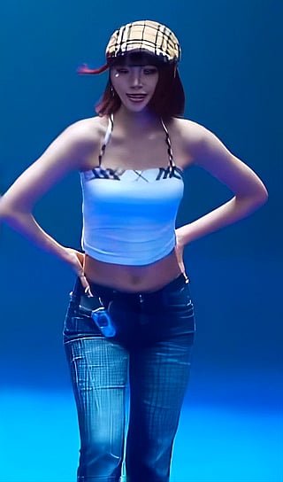 Chaewon's Cute Butt: Asian Beauty in Blue Jeans'