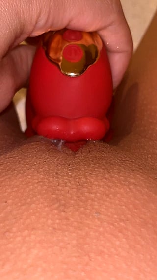 Brunette Masturbating with Red Vibrator: 'I Can't Stop Using It''