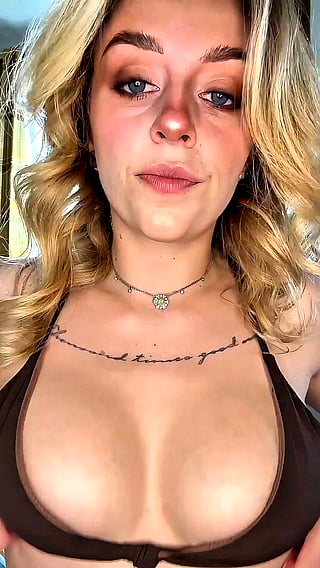 Blonde Babe with Big Tits Hunting for Boners on OnlyFans'
