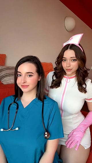 Two Hot Chicks in Nurses Uniforms'