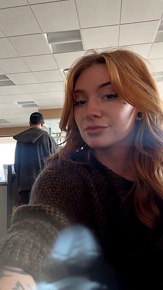 Redhead Tease: 'and here i am thinking, just turn around and look at me''