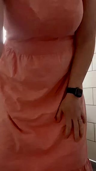 Pink Dress Masturbating in Public'