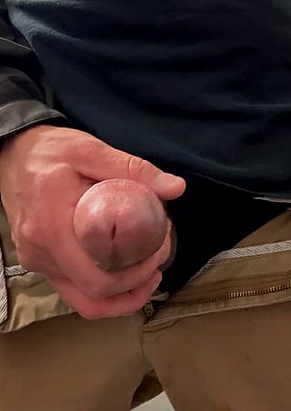 Squeezing A Big Load Out Of My (40) Girthy Dad Dick'