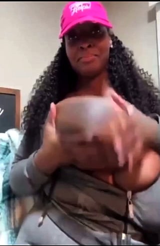 Big Tits Alert: Cute Chocolate Chest Exposed'