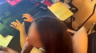 Sucking a Big Black Cock While I Work from Home'