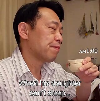 When his daughter couldn’t sleep, he gave her his special dad milk-works every time'