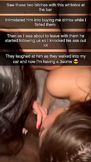 Arrives, bullies whiteboi, knocks him out, leaves with his girls and fucks them'