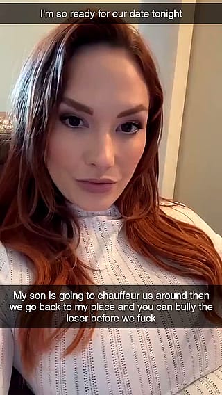 Her loser son will be helping on the date [Siri Dahl]'